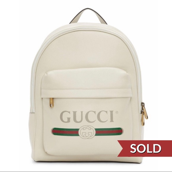 Gucci Other - Gucci White Print Backpack